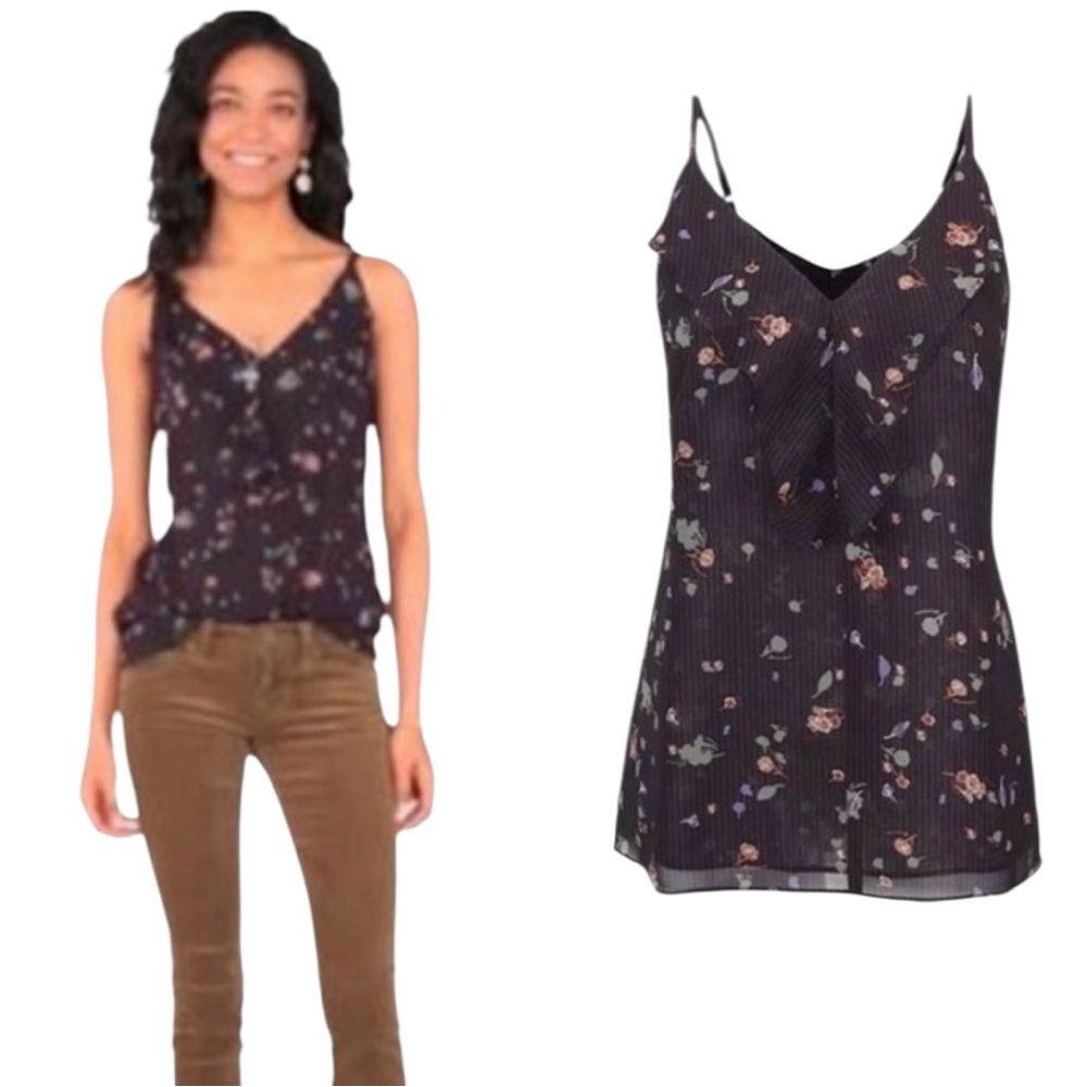 CAbi Pinstripe and Floral Camisole Top (N) - Picture 2 of 11